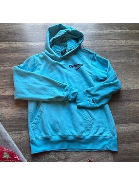 Nike Optimist Blue Hoodie Small Swoosh Logo Casual Sweatshirt